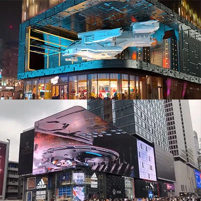 Milestrong 3D Effects Outdoor LED obrazovka pre Dooh Reklama: v popredí rieše...